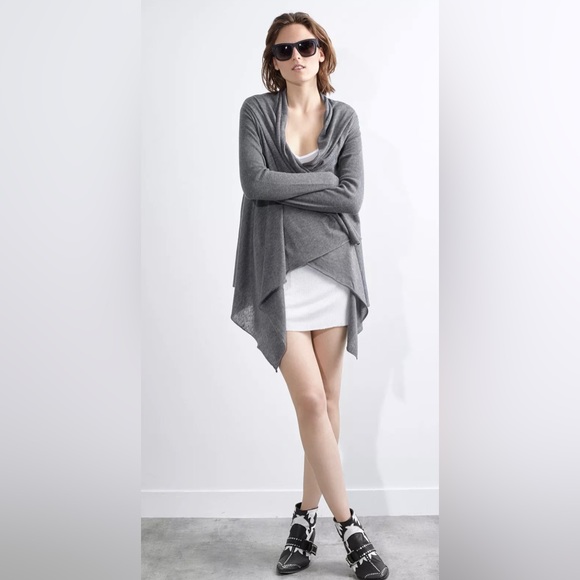 ZADIG & VOLTAIRE 100% Merino Wool Cardigan Sweater Embellished Wings Studded Ana - Picture 14 of 14